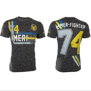 AMERICAN FIGHTER Mens T-shirt Recruit Black Heather S-3XL